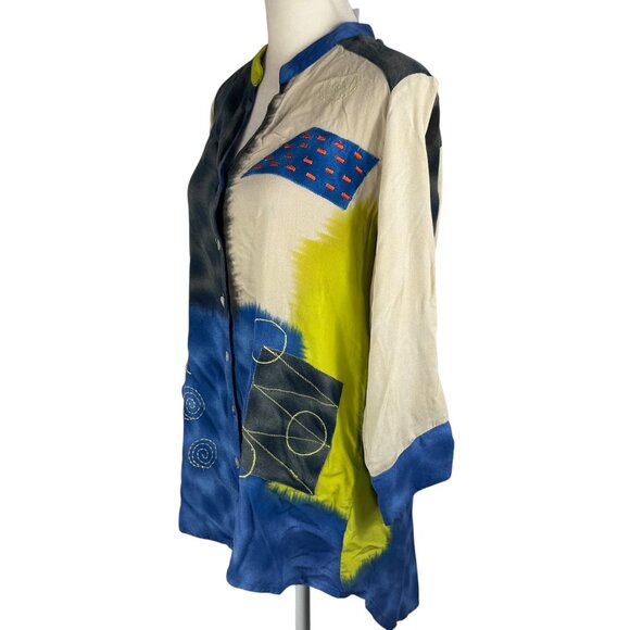 Parsley & Sage Abstract Art Tunic Top Size Medium - Picture 2 of 12